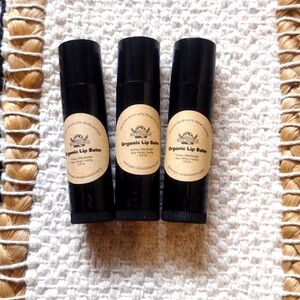 3 Pack Organic Lip Balm with Raw Honey and Shea Butter